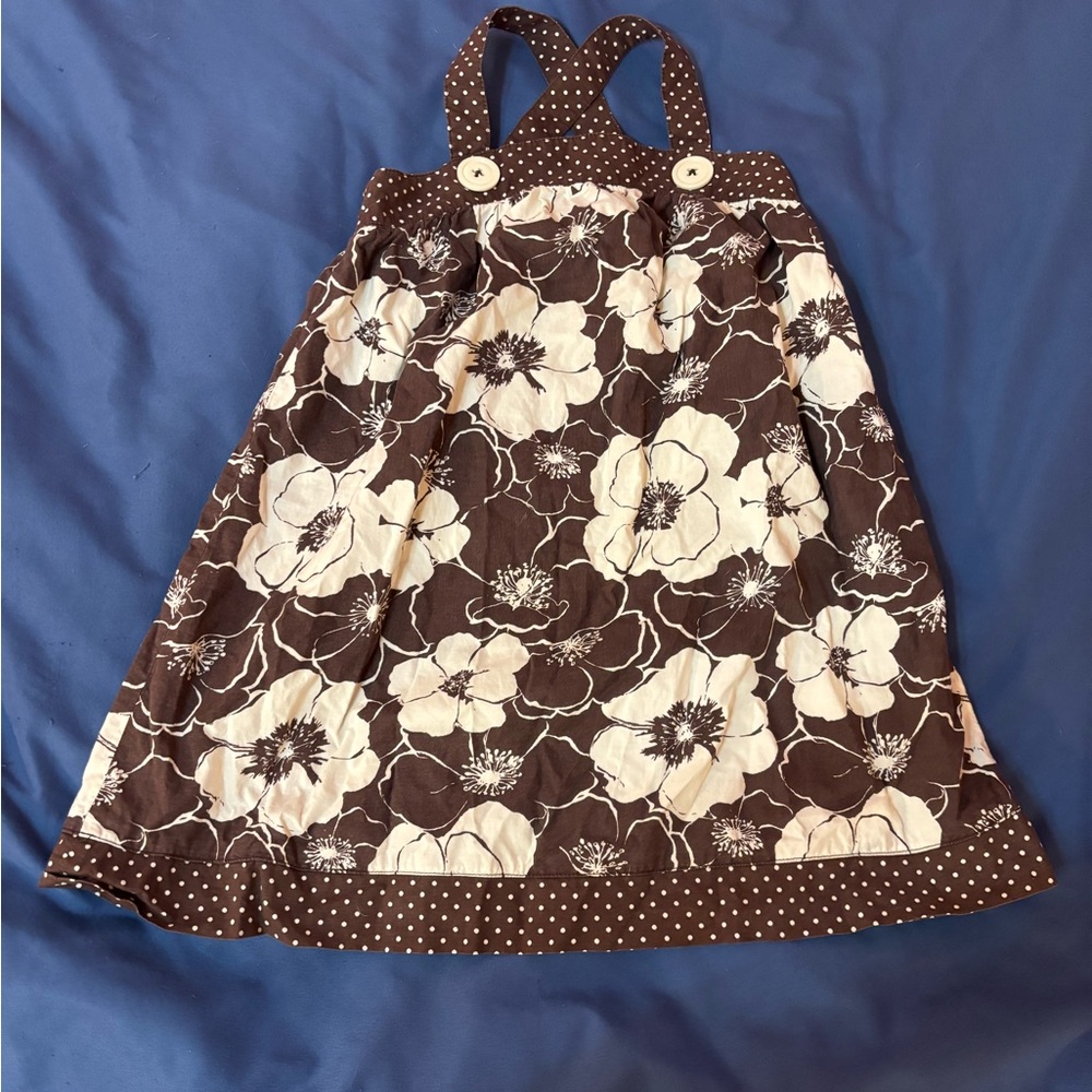 Brown and White Floral babydoll tee